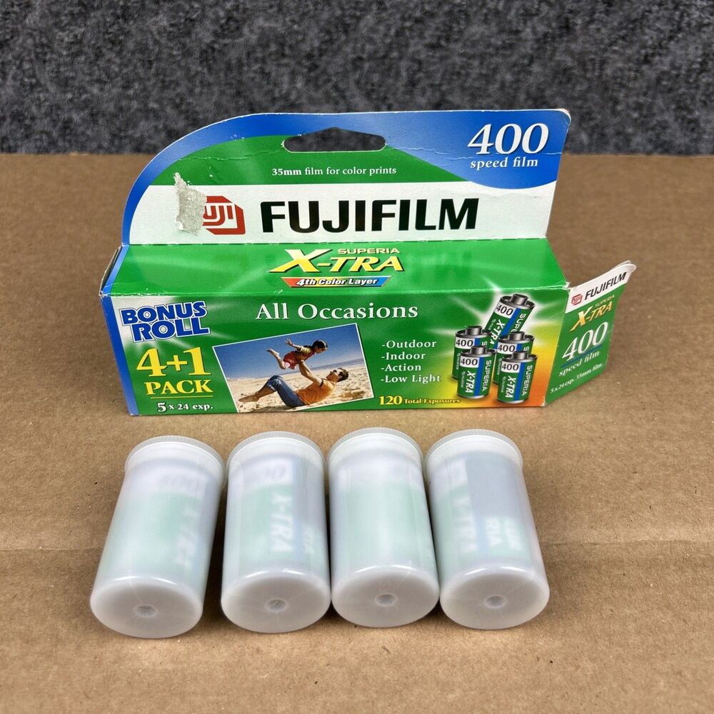 FujiFilm Superia X-tra 400 Film 35mm 4 Rolls x 24 New  Exp 09/2008